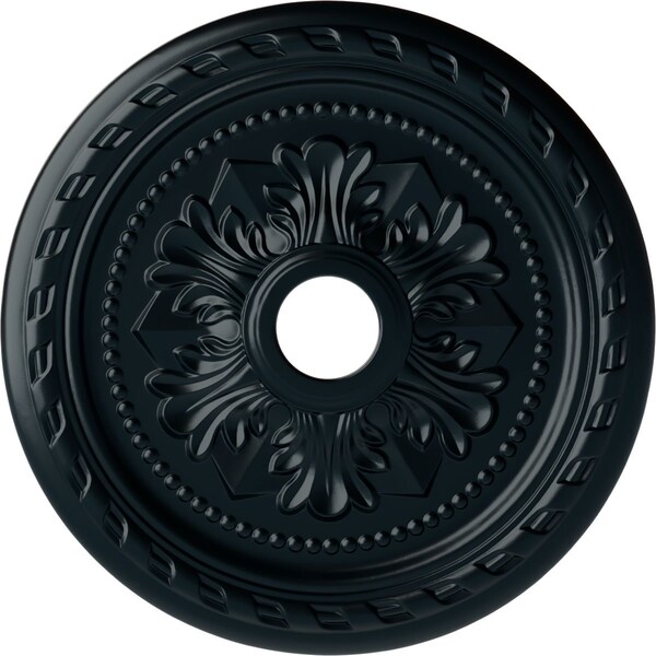 Ekena Millwork Palmetto Ceiling Medallion (Fits Canopies up to 3 5/8"), 23 5/8"OD x 3 5/8"ID x 1 5/8"P, Night Shade CM23PMNSF - main
